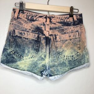 TOPSHOP Maternity Moto ombré cuffed shorts size 6